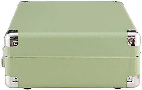 Crosley CR8005F-MT Cruiser Plus Vintage 3-Speed Bluetooth in/Out Suitcase Vinyl Record Player Turntable, Mint